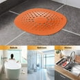 thumbnail image 1 of Strainers Silicone Shower Drain Stopper for Bathroom and Floor Drain,5.91*5.91 inch,Orange, 1 of 9