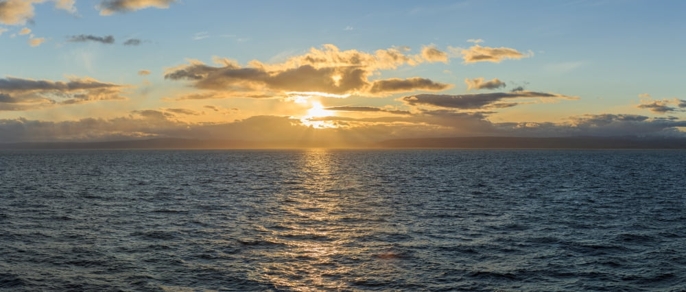 Strait of Magellan at sunset Southern Patagonia Chile Canvas Art - Panoramic Images (6 x 15)