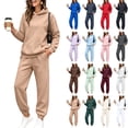thumbnail image 1 of Stralyhd 2 Piece Lounge Sets for Women Loose Fit Hoodies and Joggers Fleece Sweatsuits Workout Trendy Fall Matching Outfits Khaki L, 1 of 6