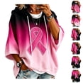 thumbnail image 1 of Stralyhd Breast Cancer Sweatshirts for Women Pink Ribbon Tshirt Pink Casual Shirt 3/4 Sleeve Tees, 1 of 4