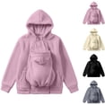thumbnail image 1 of Stralyhd Cat Dog Pouch Hoodie for Women Oversized Soft Dog Pouch Sweatshirt Fleece Pet Care Hoodie Hooded Animal Holder Pullover with Pet Pocket, 1 of 3