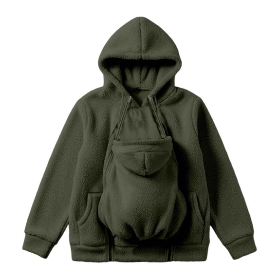 Stralyhd Cat Pouch Hoodie for Women Cozy Dog Pouch Sweatshirts Fleece Kangaroo Pouch Hoodie Hooded Animal Holder Pullover with Pet Pocket