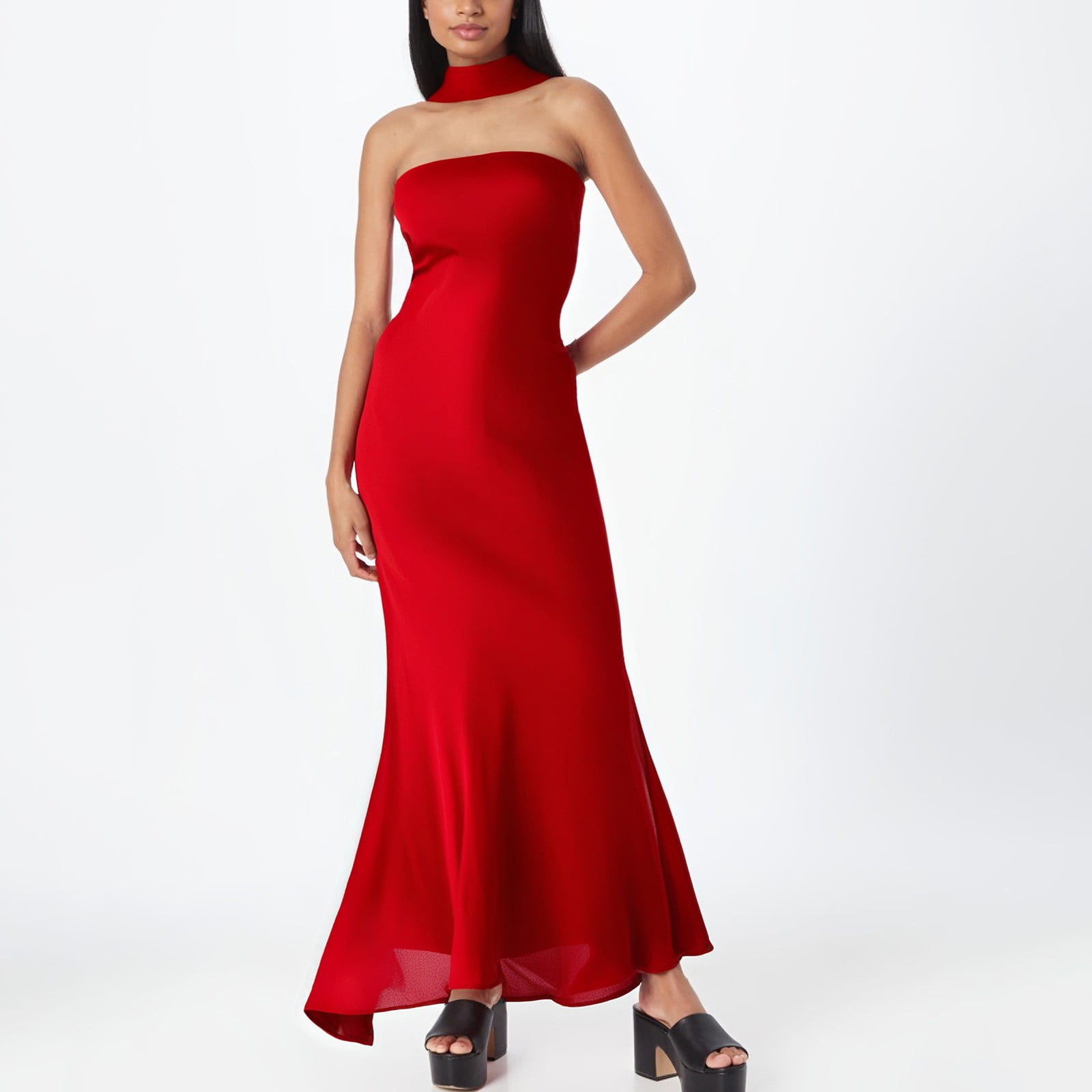 Women's Off-The-Shoulder Lace Maxi Dress | Beige Bodycon Cocktail Dress With High Slit | Wedding Guest Party Dress