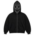 thumbnail image 1 of Stralyhd Ghost Face Print Hoodies Halloween Party Sweatshirt Party Hoodies Terrifying Grimace Patterns Hooded Sweatshirt Deep Red L, 1 of 3