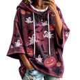 thumbnail image 1 of Stralyhd Halloween Print Hoodies for Women Spooky Hooded Sweatshirt All‑over Print Loose Fit Pullover Hoodie Daily Wear Blouse S, 1 of 3