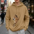 thumbnail image 1 of Stralyhd Pet Pouch Hoodie for Women Cozy Soft Sweatshirt with Dog Pouch Pet Carrier Hoodie Hooded Pet Carrier Pullover Camel XXL, 1 of 6