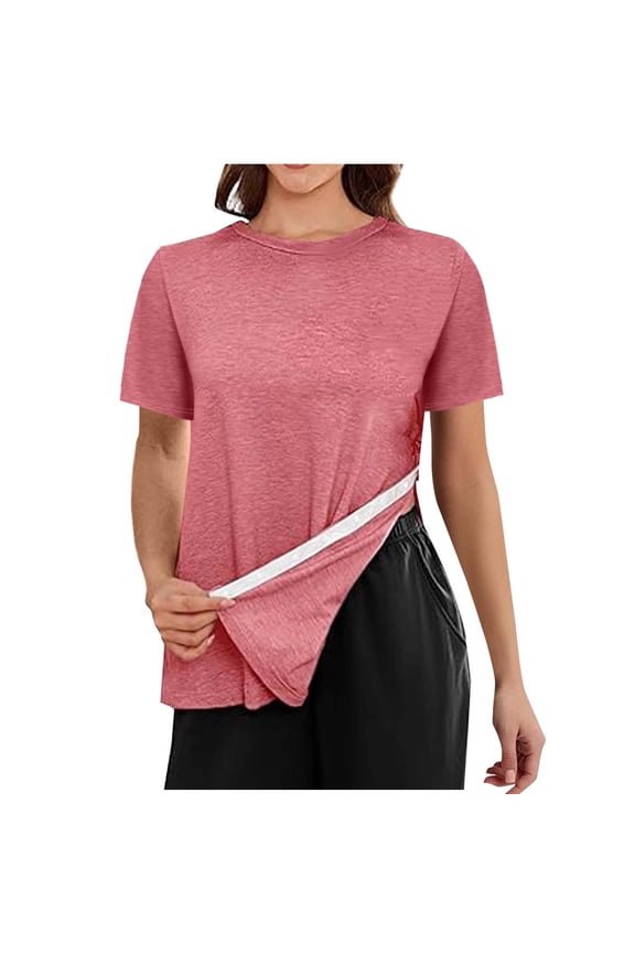 Post Surgery Shirts for Women Short Sleeve Tear Away Tops Full Open Side Snap Rotator Cuff Tops Post Shoulder Surgery Shirts Women Chemo Port Adaptive Cloth Red XXL