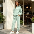 thumbnail image 1 of Stralyhd Sweatsuits Women 2 Piece Outfit Loose Fit Hoodies and Joggers Fleece Lounge Sets Workout Fall Fashion Tracksuits Sets Mint Green S, 1 of 6