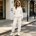 thumbnail image 1 of Stralyhd Two Piece Sets for Women Oversized Fleece Hoodies and Sweatpant Sweat Sets Workout Trendy Fall Tracksuits Sets Beige XXL, 1 of 6