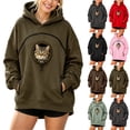 thumbnail image 1 of Stralyhd Unisex Cat Pouch Hoodie Oversized Sweatshirt with Dog Pouch Sharpa Kangaroo Pouch Hoodie Hooded Animal Carrier Pullover, 1 of 5
