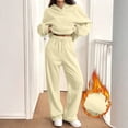thumbnail image 1 of Stralyhd Women Long Sleeve Hoodie Set Hooded Pockets Tracksuit 2026 Fall Casual Outwear Clothes Fashion 2 Pieces Set Beige S, 1 of 6