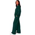 thumbnail image 1 of Stralyhd Women Long Sleeve Sweatshirt Set Crew Neck Tracksuit Fall Comfy Sweatsuit Sports 2 Piece Jogger Set Dark Green L, 1 of 5