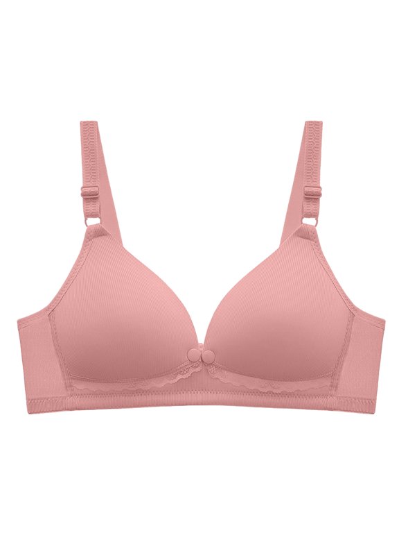 Womens Maternity Breastfeeding Easy Front Clip Wireless Sleep Bra Nursing Bra for Woman V Neck Maternity Bra Women Bra Pink 40