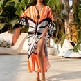 thumbnail image 1 of Stralyhd Womens Plus Size V Neck Flow Long Caftans Batwing Sleeve Summer Beach Cover Ups Summer Garden Vacation Printed Maxi Dress 2026 Orange One Size, 1 of 5
