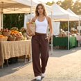 thumbnail image 1 of Stralyhd Womens Sweatpants Loose Fit Drawstring Wide Leg Baggy Lounge Sweat Pants High Waisted Comfort Casual Warm Fall Winter Workout Gym Coffee S, 1 of 6