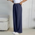 thumbnail image 1 of Stralyhd Womens Wide Leg Sweatpants Relaxed Fit Drawstring High Waisted Lounge Travel Pants Dressy Casual Fall Fashion Outfits with Pockets Navy M, 1 of 5