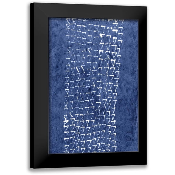 Stramel, Renee W. 11x14 Black Modern Framed Museum Art Print Titled - Indigo Primitive Patterns IX
