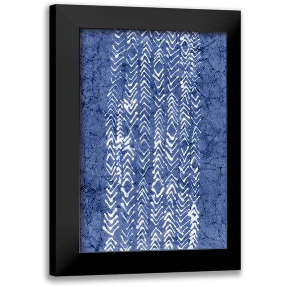 Stramel, Renee W. 11x14 Black Modern Framed Museum Art Print Titled - Indigo Primitive Patterns V
