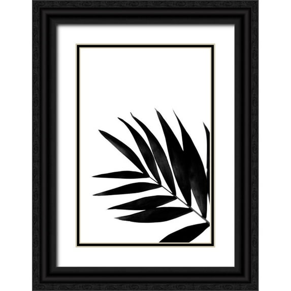 Stramel, Renee W. 11x14 Black Ornate Wood Framed with Double Matting Museum Art Print Titled - Black Palms II