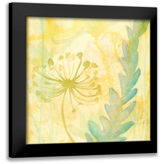 Stramel, Renee W. 12x12 Black Modern Framed Museum Art Print Titled - Florid Garden II