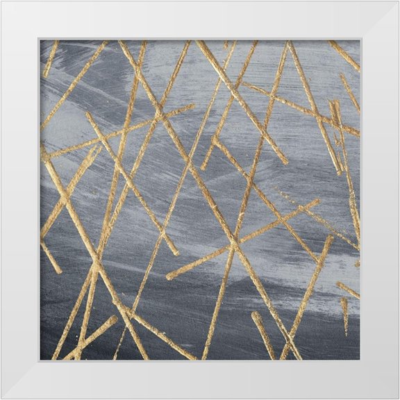 Stramel, Renee W. 12x12 White Modern Wood Framed Museum Art Print Titled - Gold Matrix