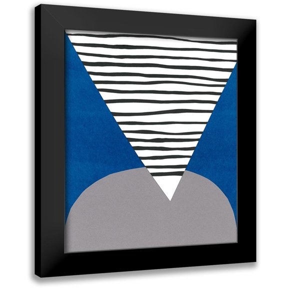 Stramel, Renee W. 12x14 Black Modern Framed Museum Art Print Titled - Memphis in Blue IV
