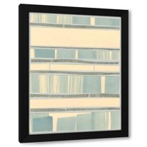 Renee W. Stramel 12x14 Black Modern Wood Framed Wall Art Titled - Ocean Inlay I