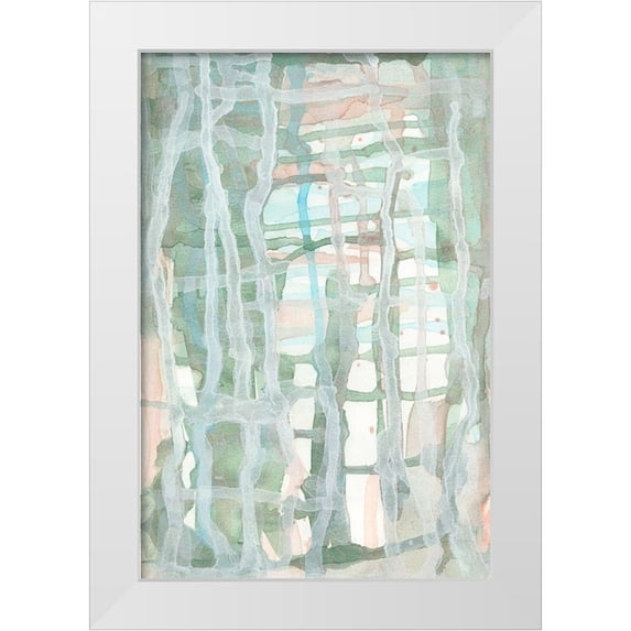 Stramel, Renee W. 13x18 White Modern Wood Framed Museum Art Print Titled - Lattice Memory I
