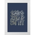 thumbnail image 1 of Stramel, Renee W. 14x18 White Modern Wood Framed Museum Art Print Titled - Silver Foil Playground I on Imperial Blue, 1 of 4
