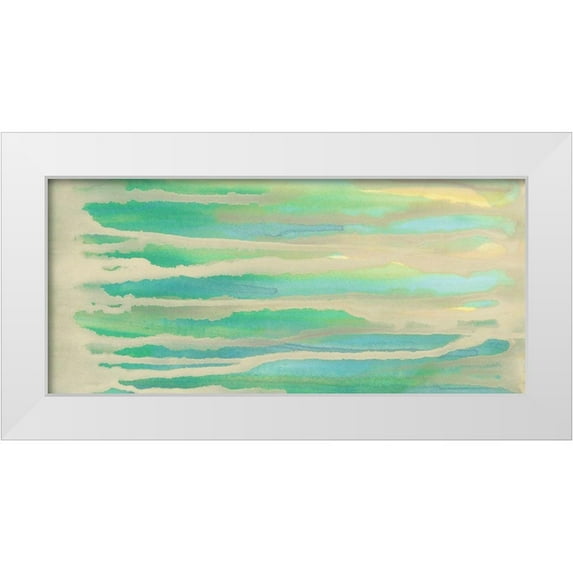 Stramel, Renee W. 14x9 White Modern Wood Framed Museum Art Print Titled - Streaming Sea II