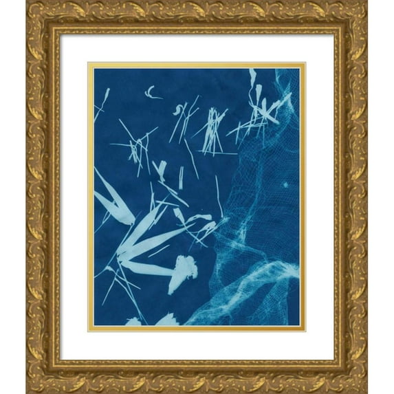 Stramel, Renee W. 15x18 Gold Ornate Wood Framed with Double Matting Museum Art Print Titled - Cyanotype No.6