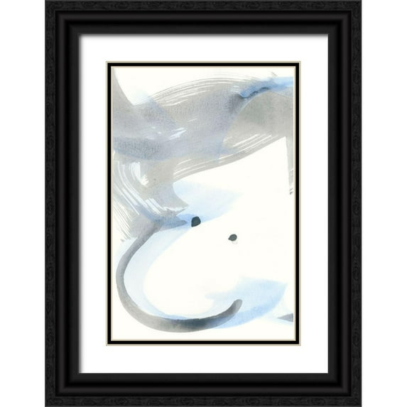 Stramel, Renee W. 17x24 Black Ornate Wood Framed with Double Matting Museum Art Print Titled - Pale Gestures I