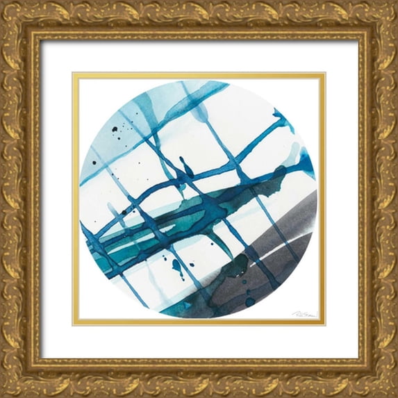 Stramel, Renee W. 20x20 Gold Ornate Wood Framed with Double Matting Museum Art Print Titled - Geo Logic II