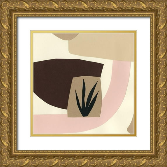 Stramel, Renee W. 20x20 Gold Ornate Wood Framed with Double Matting Museum Art Print Titled - Tinted Dimensions II