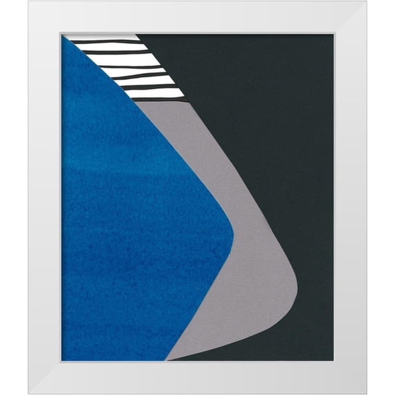 Stramel, Renee W. 20x23 White Modern Wood Framed Museum Art Print Titled - Memphis in Blue II