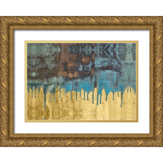 Stramel, Renee W. 24x18 Gold Ornate Wood Framed with Double Matting Museum Art Print Titled - Aquafer I