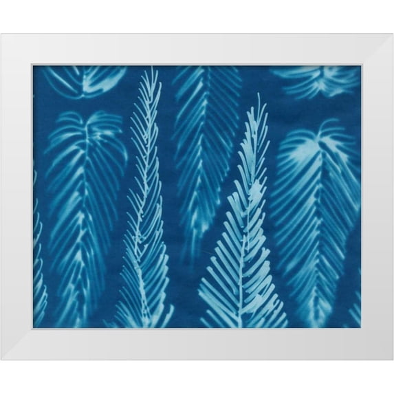 Stramel, Renee W. 24x20 White Modern Wood Framed Museum Art Print Titled - Cyanotype No.8
