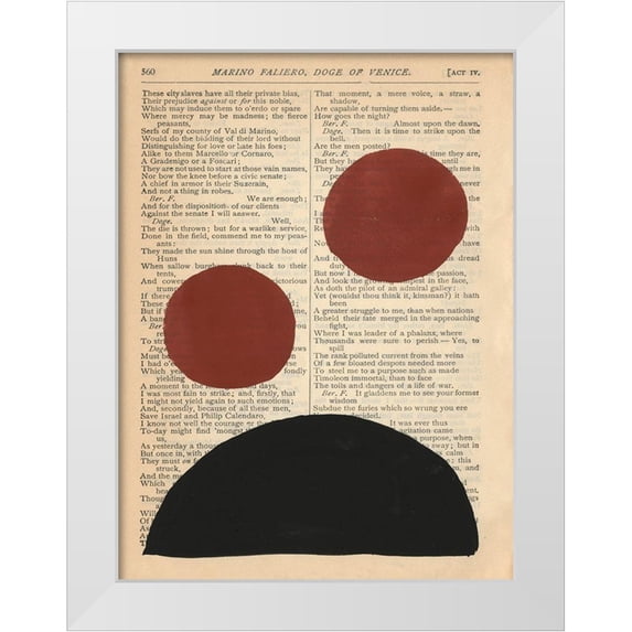 Stramel, Renee W. 25x32 White Modern Wood Framed Museum Art Print Titled - Modern Prose XII