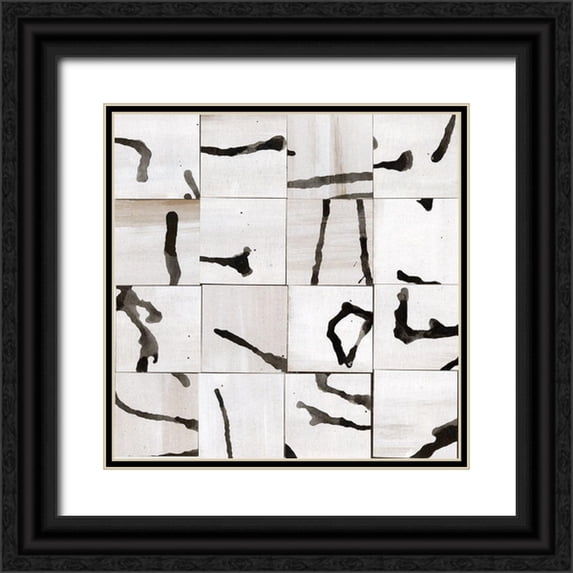 Stramel, Renee W. 26x26 Black Ornate Wood Framed with Double Matting Museum Art Print Titled - Neutral Subtext III