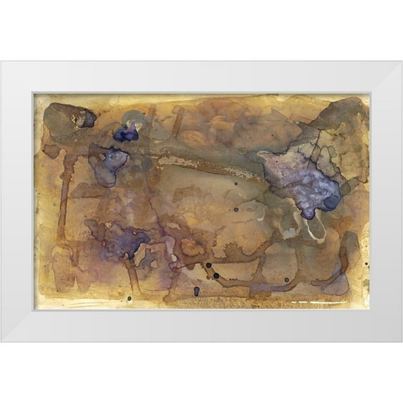 Stramel, Renee W. 32x22 White Modern Wood Framed Museum Art Print Titled - Violet Inclusion II