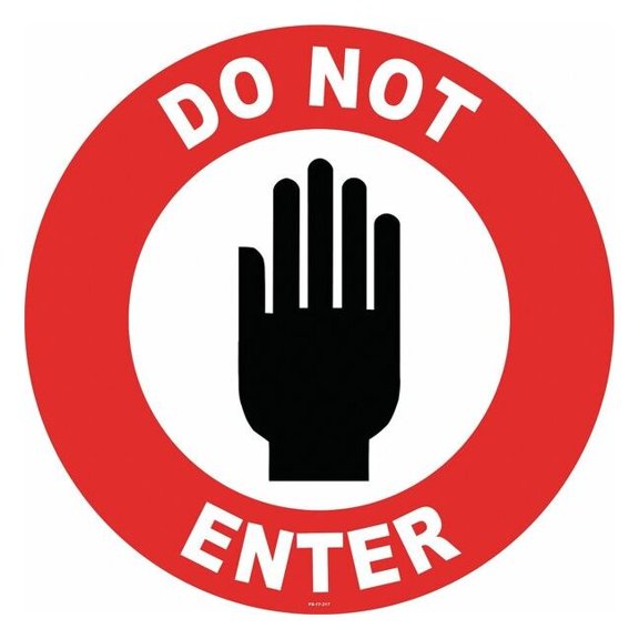 Stranco Anti-Slip Floor Sign,17 in x 17 in,Vinyl FS-17-317