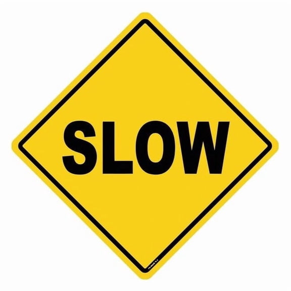 Anti-Slip Floor Sign, 17 in H, 17 in W, Vinyl, Diamond, English, FS-DIAM-502