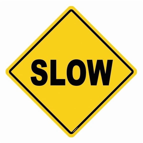 Anti-Slip Floor Sign, 17 in H, 17 in W, Vinyl, Diamond, English, FS-DIAM-502