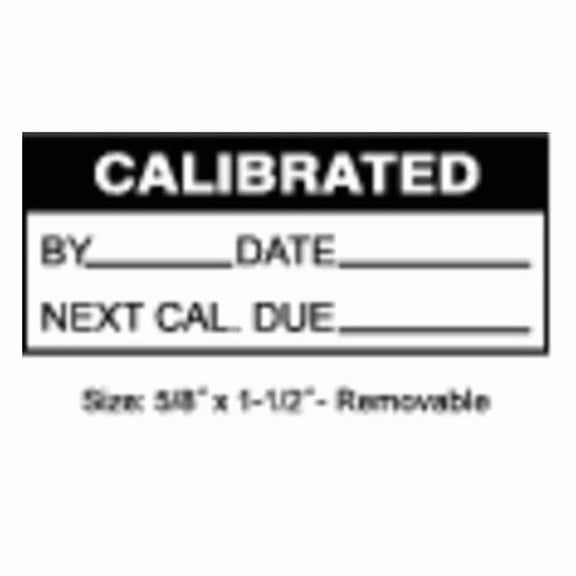Stranco Calibration Label, ENG, Black/White, PK350, TCR-22132 TCR-22132