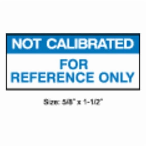 Stranco Calibration Label, ENG, Blue/White, PK350 TC-90002