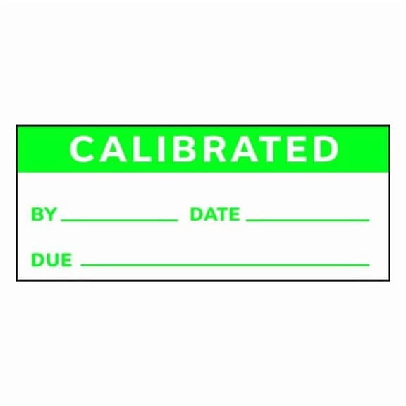 Stranco Calibration Label, ENG, Green/White, PK225, TC3-21003 TC3-21003