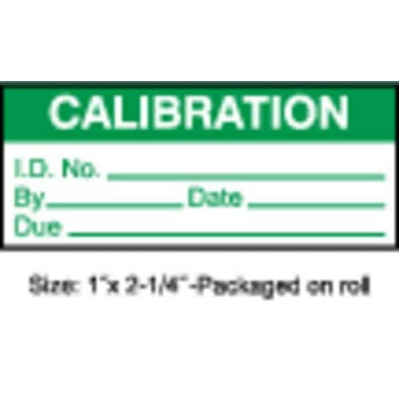 Stranco Calibration Label, ENG, Green/White, PK250, TC-21002-R250 TC-21002-R250