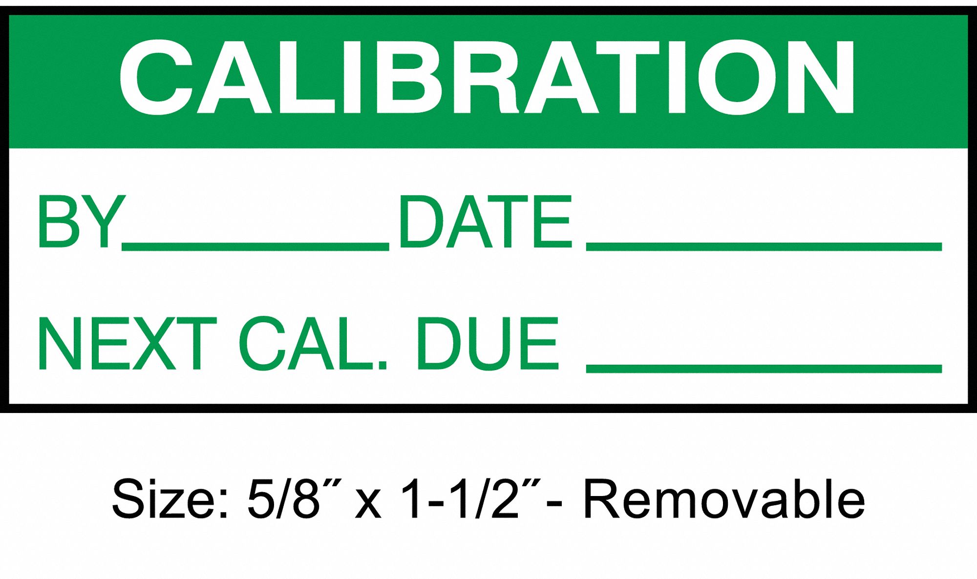 Stranco Calibration Label,ENG,Green/White,PK350 TCR22134