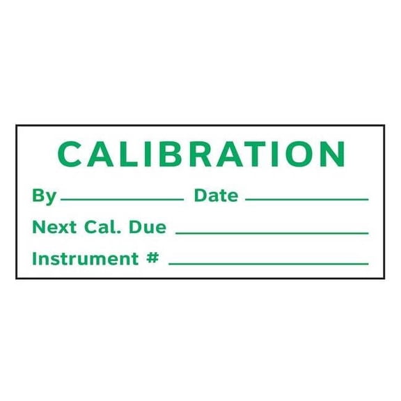 Stranco Calibration Label, ENG, Green/White, PK350, TCSL2-21004 TCSL2-21004