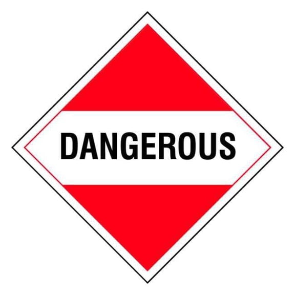 Stranco DOT Container Placard,10-3/4" Label W DOTP-0036-PS